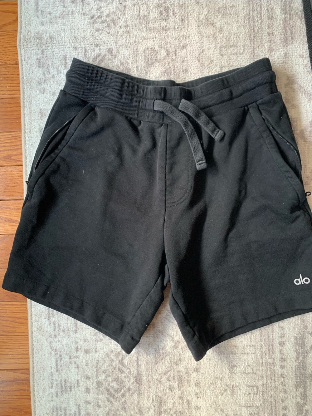 ALO Yoga Black Drawstring Athletic Shorts